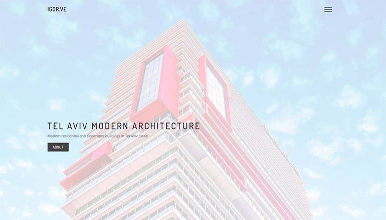 Разработка и создание Web-сайта фотографа современной архитектуры